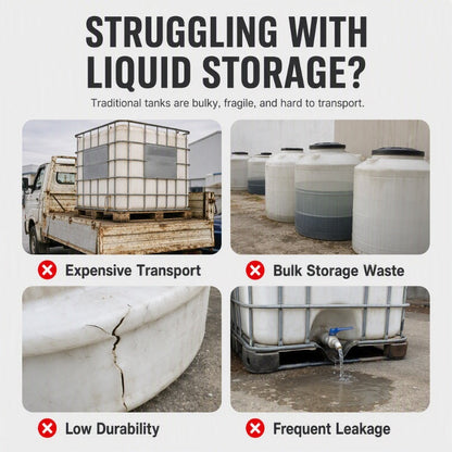 💧 50% OFF NOW! 🏗️ Foldable Water Storage Bladder – Reinforced PVC, Collapsible & Large Capacity – 100L to 500L for Farms & Construction 🚜