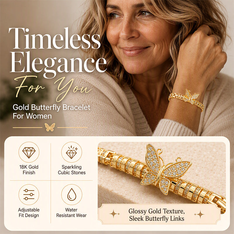 🦋 50% OFF! ✨ Butterfly Link Bracelet – Delicate Wing Charms, Adjustable Chain & Timeless Feminine Style – A Sweet Touch for Every Outfit 💝