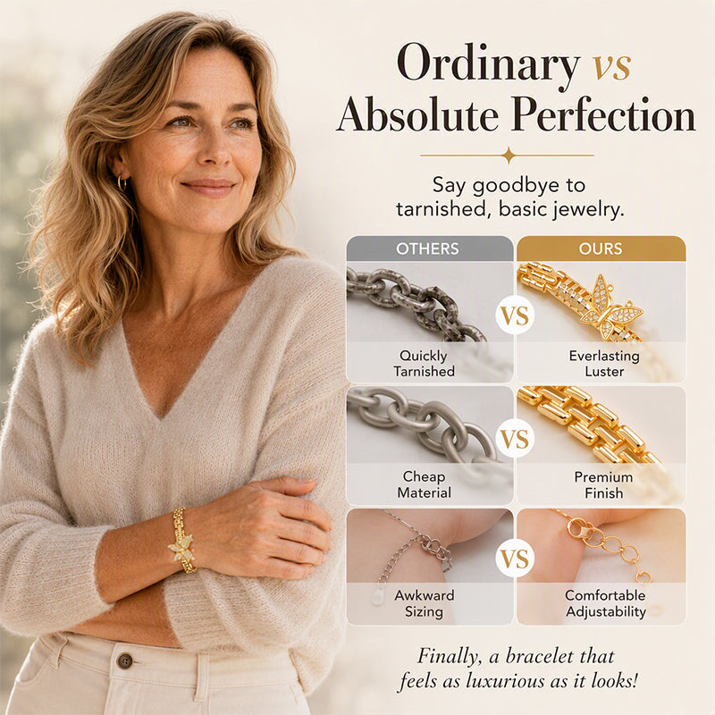 🦋 50% OFF! ✨ Butterfly Link Bracelet – Delicate Wing Charms, Adjustable Chain & Timeless Feminine Style – A Sweet Touch for Every Outfit 💝