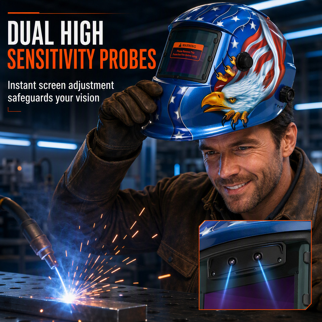 Solar Powered Auto Darkening Welding Helmet Protective Mask for TIG MIG Welding
