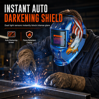 Solar Powered Auto Darkening Welding Helmet Protective Mask for TIG MIG Welding