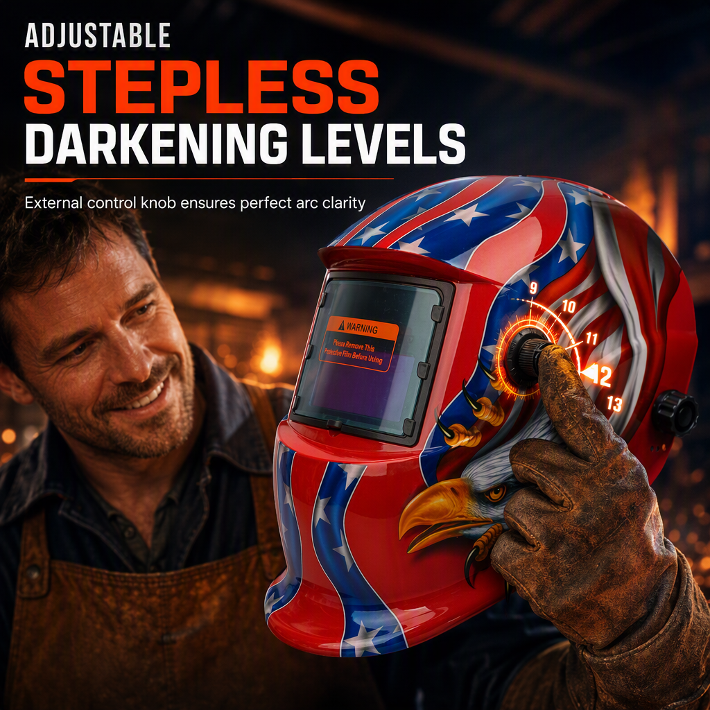 Solar Powered Auto Darkening Welding Helmet Protective Mask for TIG MIG Welding