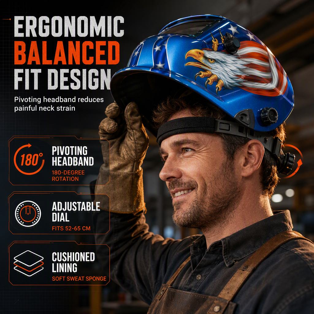 Solar Powered Auto Darkening Welding Helmet Protective Mask for TIG MIG Welding