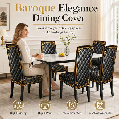 🪑 LIMITED‑TIME 50% OFF! ✨ Washable Stretch Chair Cover – Baroque Gilded Print, High‑Density Elastic Fabric ✨