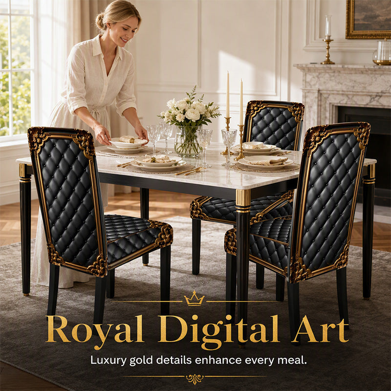 🪑 LIMITED‑TIME 50% OFF! ✨ Washable Stretch Chair Cover – Baroque Gilded Print, High‑Density Elastic Fabric ✨