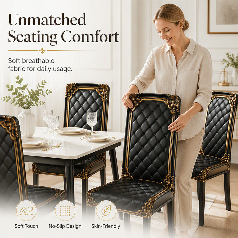🪑 LIMITED‑TIME 50% OFF! ✨ Washable Stretch Chair Cover – Baroque Gilded Print, High‑Density Elastic Fabric ✨