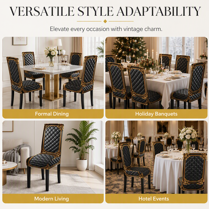 🪑 LIMITED‑TIME 50% OFF! ✨ Washable Stretch Chair Cover – Baroque Gilded Print, High‑Density Elastic Fabric ✨