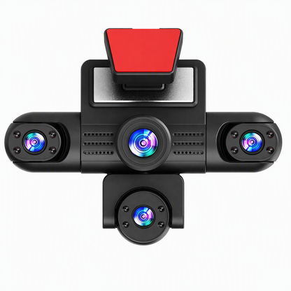 4K 360 Degree Panoramic Car Dash Cam with 5 Cameras Hidden Driving Recorder and Vehicle Monitoring System