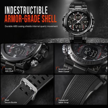 Tactical Style 50M Waterproof Multifunctional Digital Sports Watch