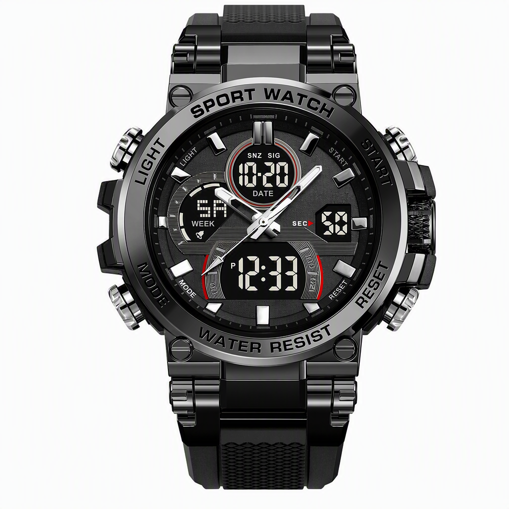 Tactical Style 50M Waterproof Multifunctional Digital Sports Watch