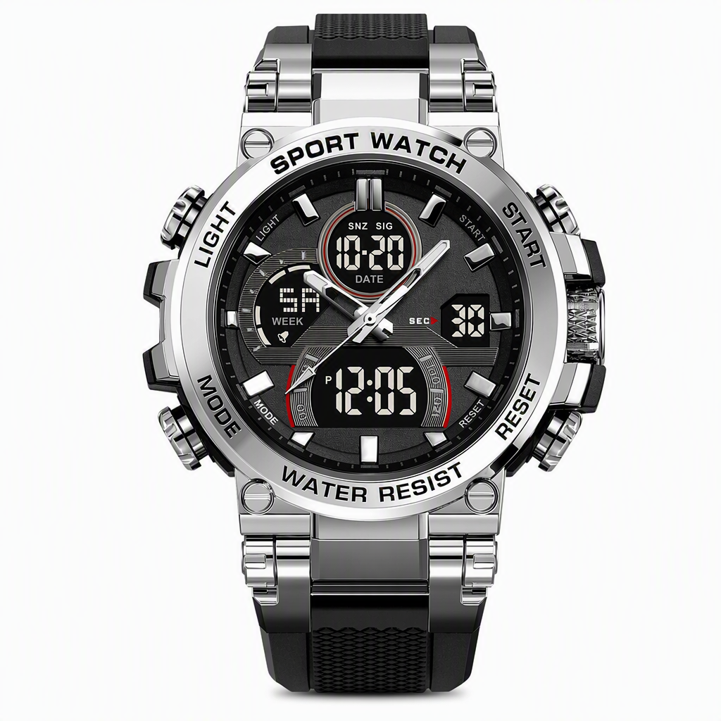 Tactical Style 50M Waterproof Multifunctional Digital Sports Watch