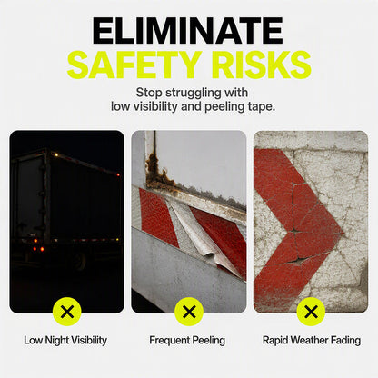 🔦 High-Visibility Arrow Reflective Tape – 5m Waterproof Self-Adhesive Safety Strip with Prismatic Reflectivity