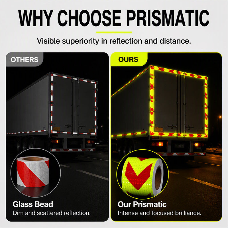 🔦 High-Visibility Arrow Reflective Tape – 5m Waterproof Self-Adhesive Safety Strip with Prismatic Reflectivity