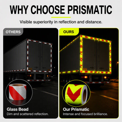 🔦 High-Visibility Arrow Reflective Tape – 5m Waterproof Self-Adhesive Safety Strip with Prismatic Reflectivity