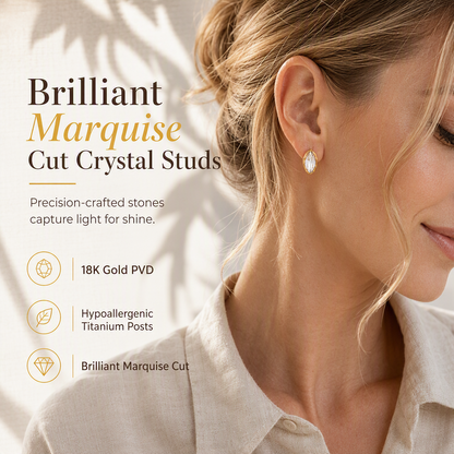 1 Pair of Stainless Steel Rhinestone Stud Earrings for Women
