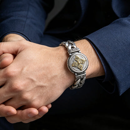 📿 50% OFF! ✨ Vintage Rotating Vajra Bracelet for Men – Smooth Rotating Centerpiece, Electroplated Copper Finish & Vintage-Inspired Texture – Bold Statement Style 💪