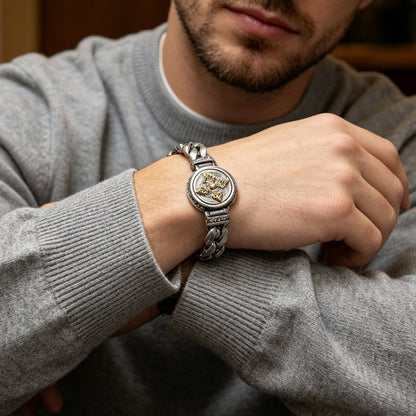 📿 50% OFF! ✨ Vintage Rotating Vajra Bracelet for Men – Smooth Rotating Centerpiece, Electroplated Copper Finish & Vintage-Inspired Texture – Bold Statement Style 💪