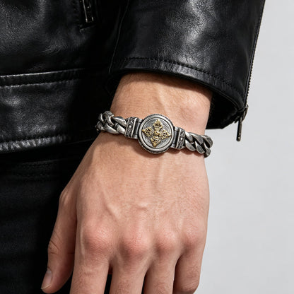 📿 50% OFF! ✨ Vintage Rotating Vajra Bracelet for Men – Smooth Rotating Centerpiece, Electroplated Copper Finish & Vintage-Inspired Texture – Bold Statement Style 💪
