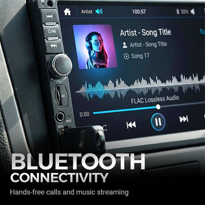 7-Inch Double DIN Car Stereo with iOS & Android Auto
