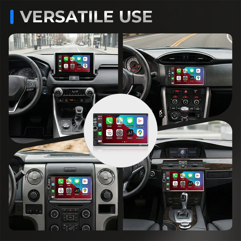 7-Inch Double DIN Car Stereo with iOS & Android Auto