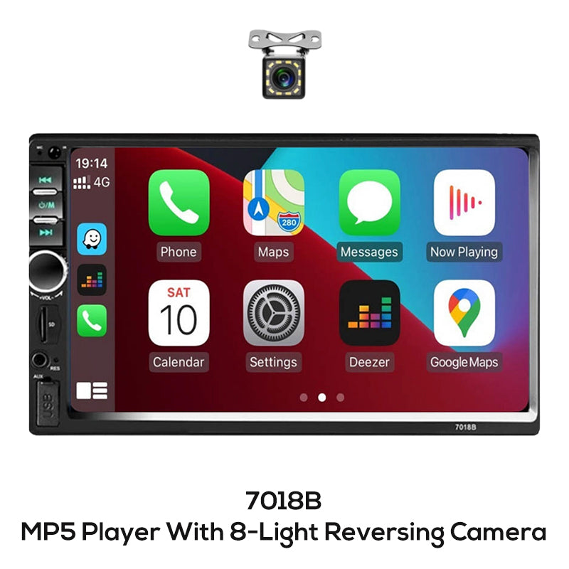 7-Inch Double DIN Car Stereo with iOS & Android Auto