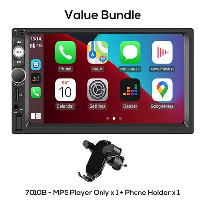 7-Inch Double DIN Car Stereo with iOS & Android Auto