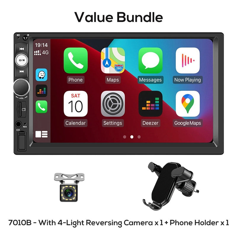 7-Inch Double DIN Car Stereo with iOS & Android Auto