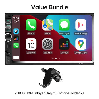 7-Inch Double DIN Car Stereo with iOS & Android Auto
