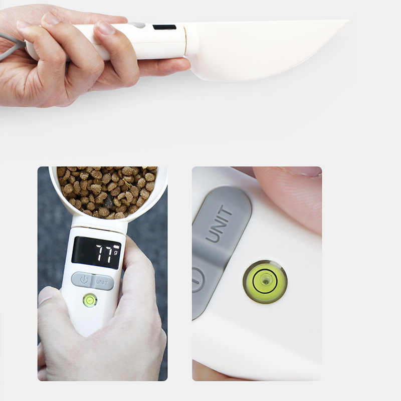 Rechargeable Pet Food Measuring Scoop with LCD Display