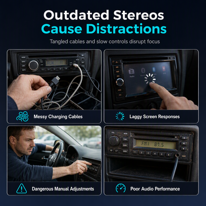 6.5 Inch Single Din Car MP5 Player with Wireless CarPlay and Android Auto FM Radio
