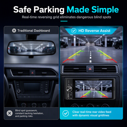 6.5 Inch Single Din Car MP5 Player with Wireless CarPlay and Android Auto FM Radio