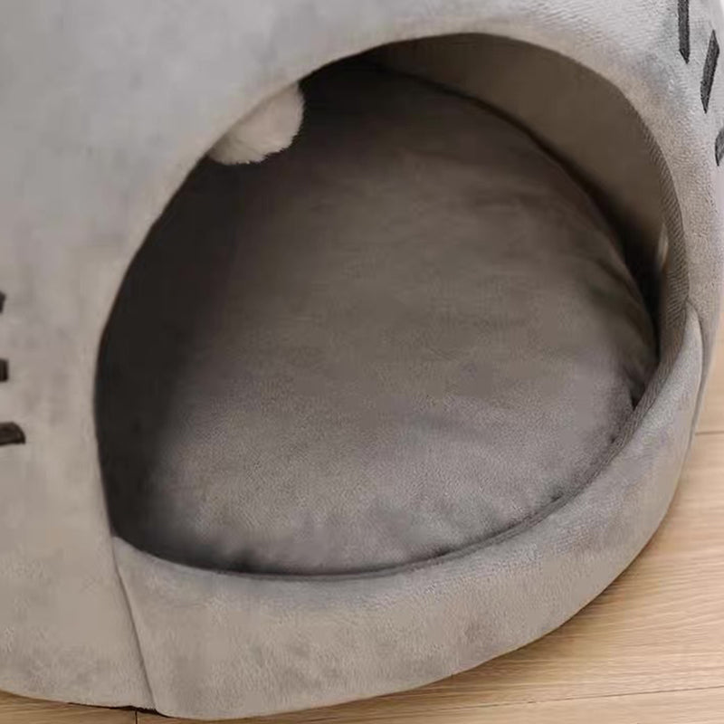 📢📢50% OFF !! ⏰2-in-1 Pet Tent & Bed – Convertible cat cave with removable cushion, spacious for cats & small dogs.