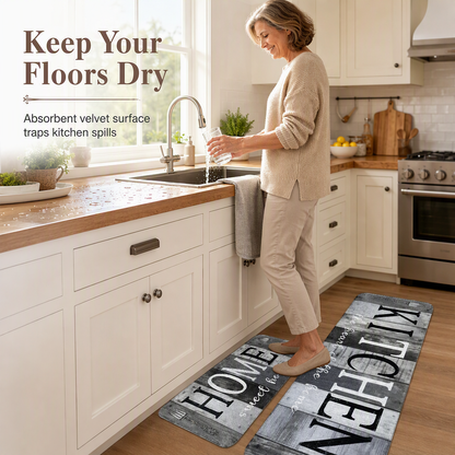 ⏳Time-Limited Special⏰Non‑Slip Velvet Floor Mats – Crystal soft & grip‑secure 🛋️✨
