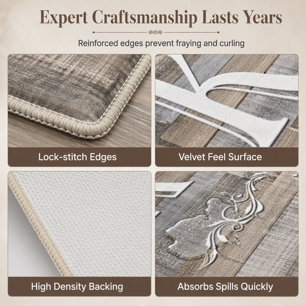 ⏳Time-Limited Special⏰Non‑Slip Velvet Floor Mats – Crystal soft & grip‑secure 🛋️✨