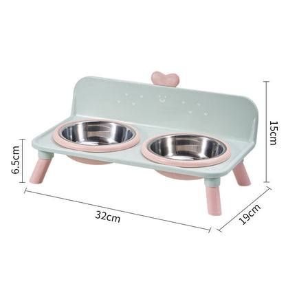 Elevated Detachable Pet Double Bowls