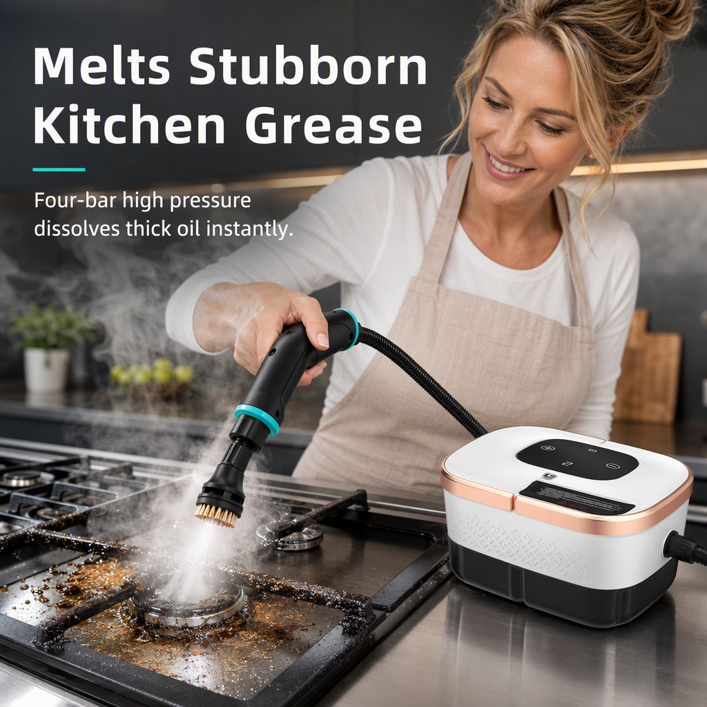 Multifunctional High Temperature High Pressure Steam Cleaner with Digital Display for Household Kitchen Cleaning