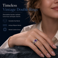 Women's Fashion Micro Pave Zircon Ring with Imitation Gemstone for Engagement and Couples