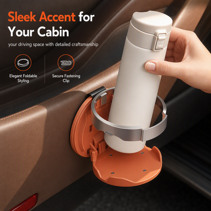 📢📢50% OFF !! ⏰Multifunctional Foldable Car Door Cup Holder Large Diameter Drink and Water Bottle Storage Rack