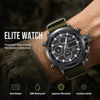 Men's Retro Digital Quartz Sports Watch