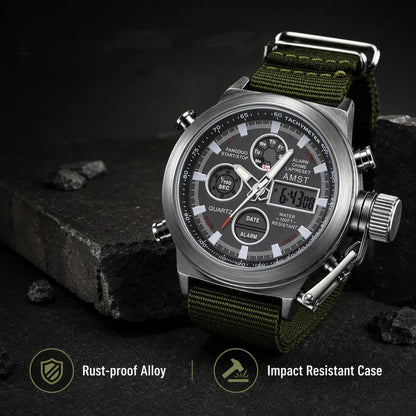 Men's Retro Digital Quartz Sports Watch