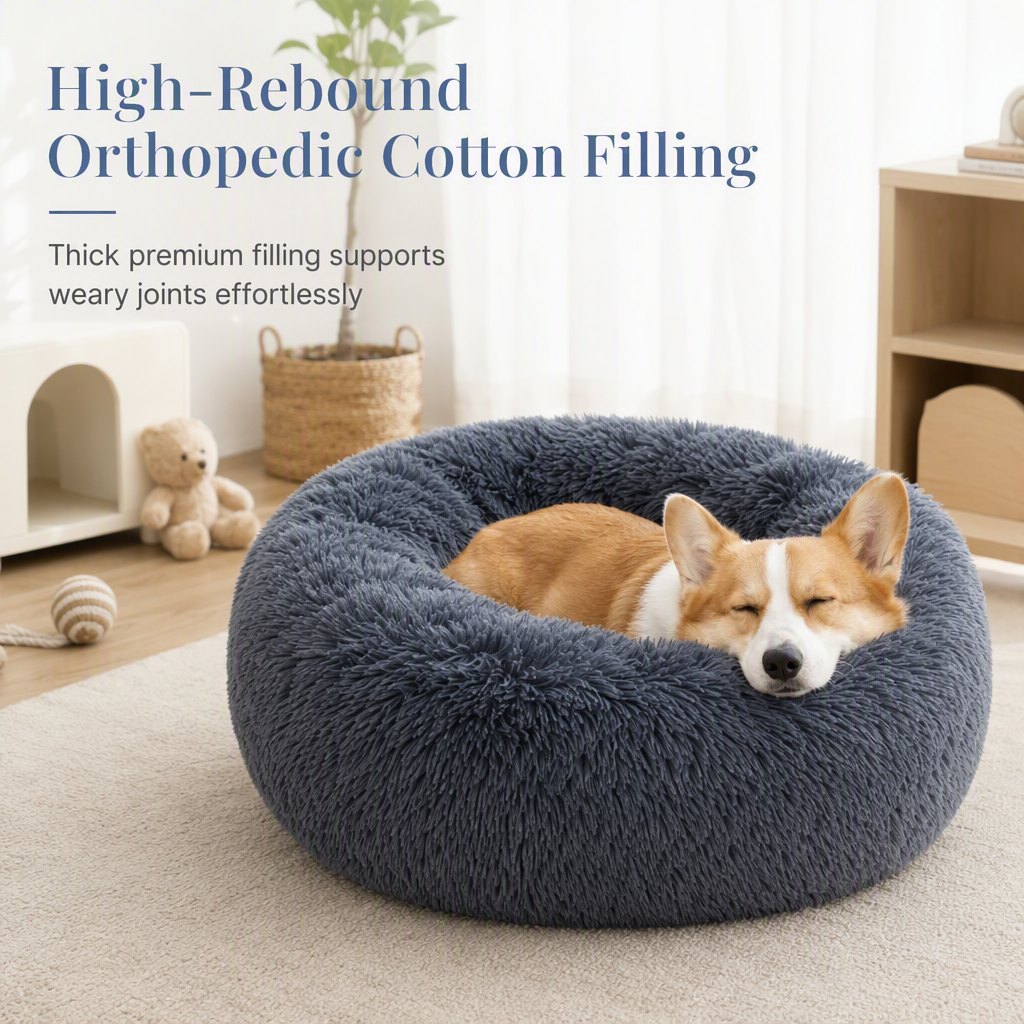 Round Cozy Plush Pet Nest