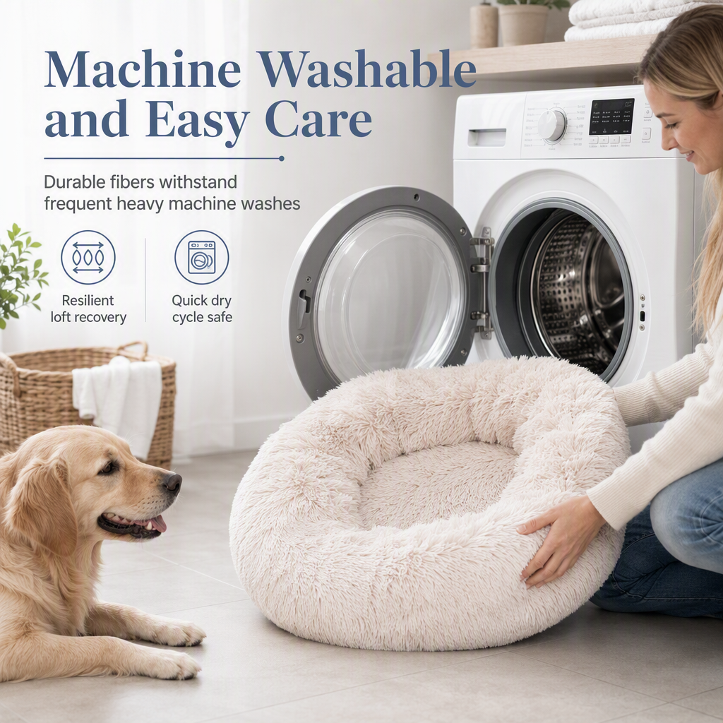 Round Cozy Plush Pet Nest