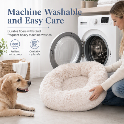 Round Cozy Plush Pet Nest