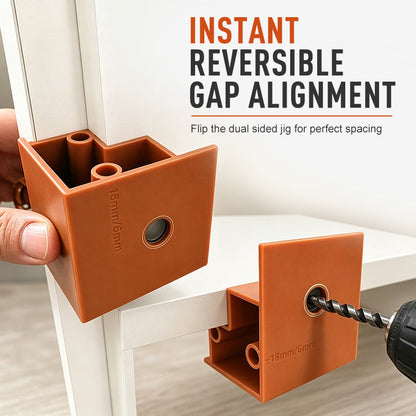 📢📢50% OFF !! ⏰3 in 1 Woodworking Installation Locator and Cabinet Rebounder Drilling with 20 and 23 Dual Use Scribing and Trimming Tool