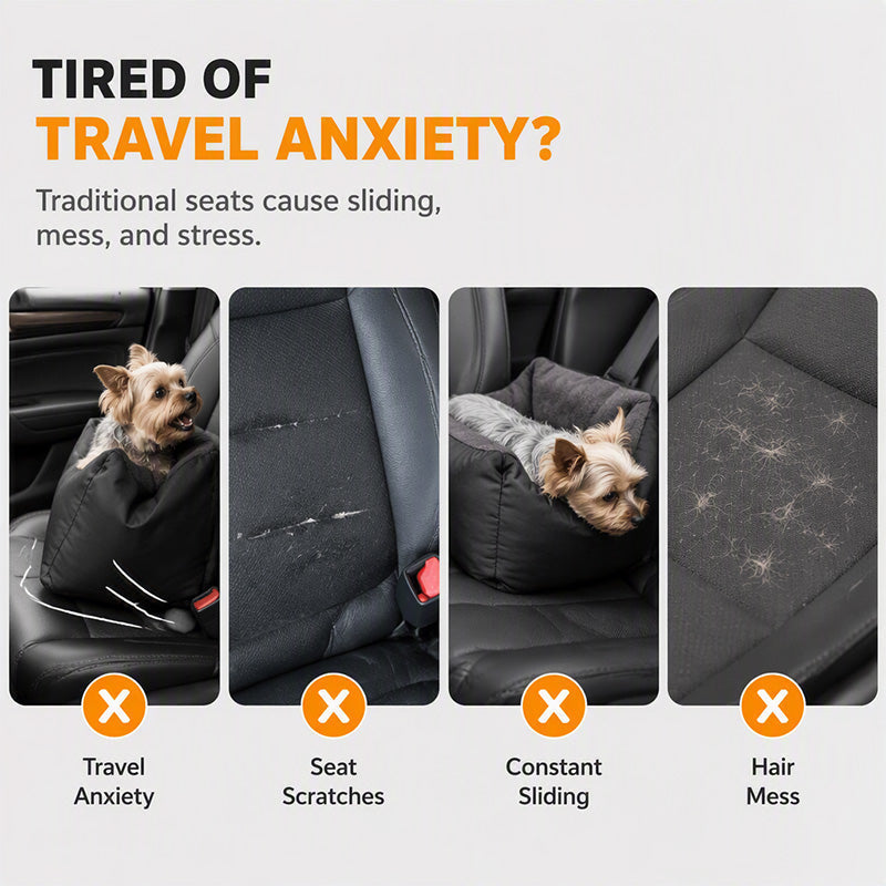 ⏳Time-Limited Special⏰Car Pet Booster Seat – Half-enclosed & travel-safe ✨