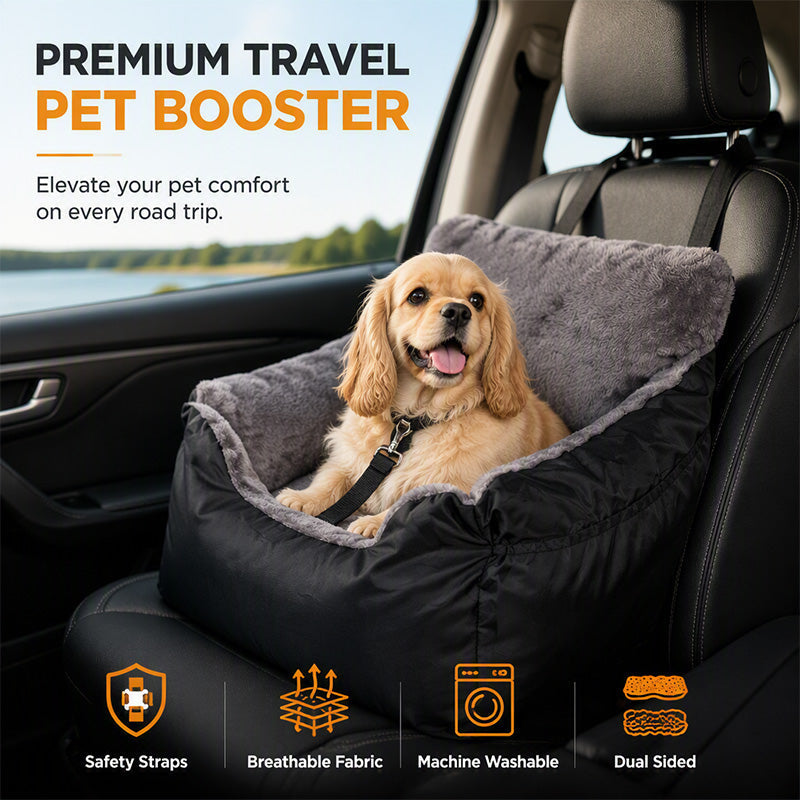 ⏳Time-Limited Special⏰Car Pet Booster Seat – Half-enclosed & travel-safe ✨