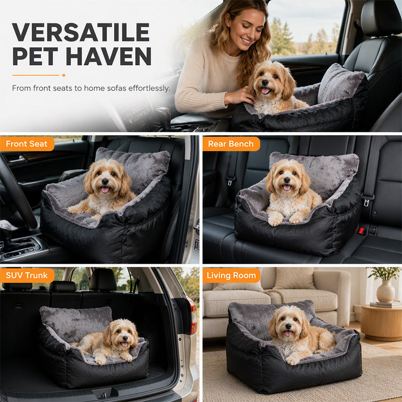 ⏳Time-Limited Special⏰Car Pet Booster Seat – Half-enclosed & travel-safe ✨