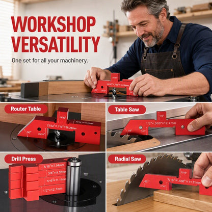 📐 50% OFF NOW! 🛠️ Aluminum Setup Blocks – Laser-Etched, Anodized & Precise – For Table Saws, Router Tables & Drill Presses 🔧