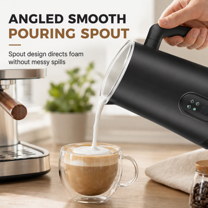 400W Automatic Electric Milk Frother and Hot and Cold Milk Foamer Household Milk Foaming Mixing Cup for Coffee