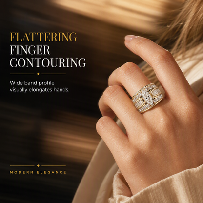 Plated Cubic Zirconia Engagement Ring Fashion Jewelry